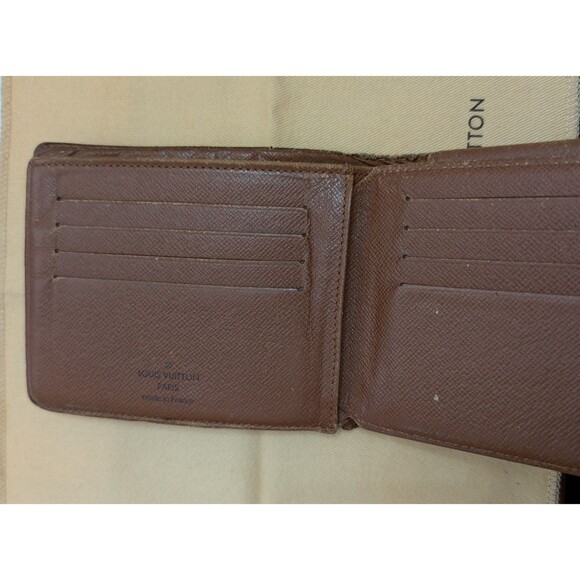 LOUIS VUITTON Monogram Portefeuille Florin Bifold Wallet Pass Case SP1016 Brown - Picture 4 of 9